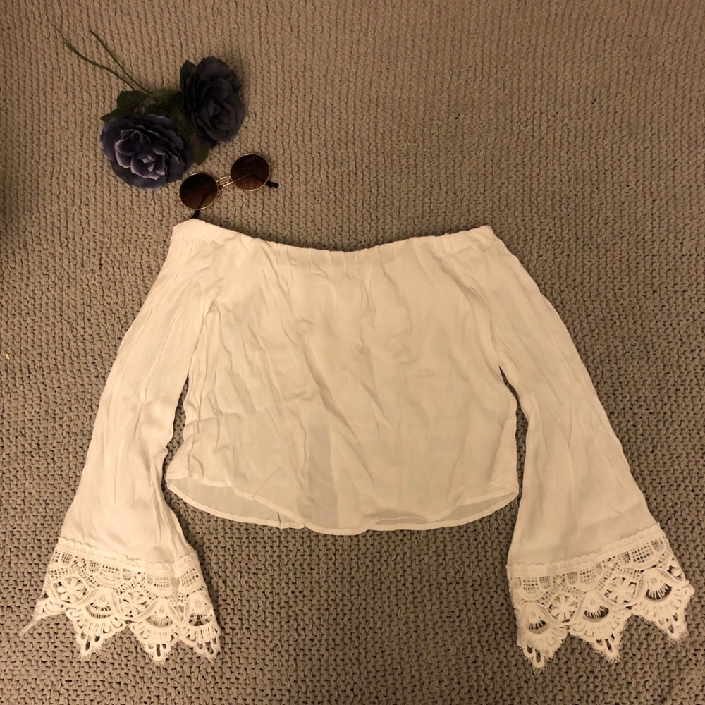 cropped off the shoulder blouse